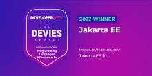 Image for 
<span>Jakarta EE 10 wins the annual DEVIES Award</span>
 News item.