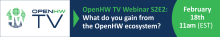 Image for 
<span>OpenHW TV S2 E02: What do you gain from the OpenHW ecosystem?</span>
 News item.